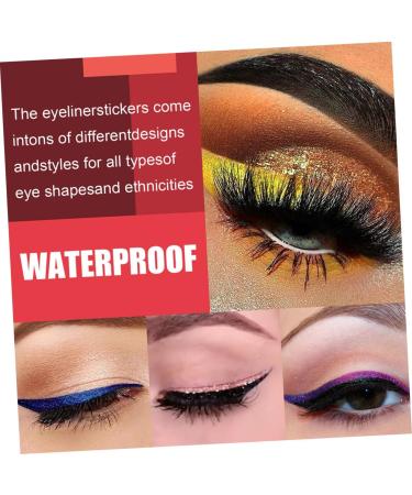 Housoutil Sticker Eyeliner 28 Pairs Glitter Eyeliner Decor Eyeliner Decal Strips Tape Eye Line Stickers Cosmetics With Wings 1 count (Pack of 1) As Shown 1 - Buy Online on GoSupps.com