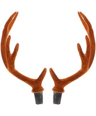 ABOOFAN Realistic Deer Antler Branch Simulation Plastic Antler Prop DIY Cosplay Animals Horn Headband Accessory for Christmas Halloween