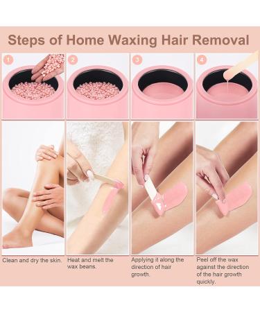 Yovanpur Mini Waxing Kit - Portable Hard Wax Warmer for Hair Removal with 14oz Beads - Brazilian Bikini Wax Kit for Women - At-Home Hair Removal in Pink - Buy Online on GoSupps.com