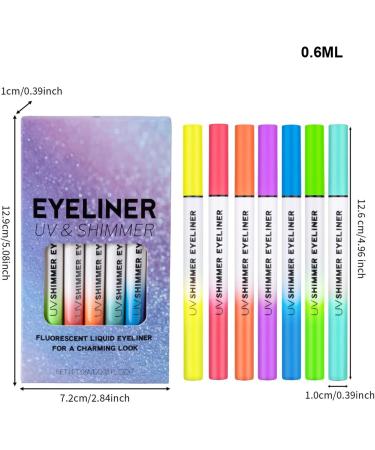 Fluorescent Eyeliners Sparkling Shine Waterproof Eyeliner Long-Lasting Makeup Pen Highly Pigmented Natural Gel for Dance Evening Performance Live Party and Everyday Use - Buy Online on GoSupps.com