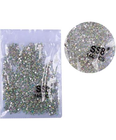 FEIlei 1440Pcs Crystal Flat Back Round Shape Rhinestones Mixed Nail Gems Gemstones Kits - Buy Online on GoSupps.com