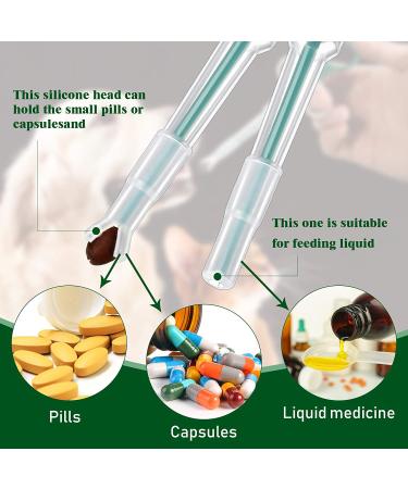 Nuanchu 2 Pieces Cat Dog Pill Shooter & Piller - Pet Syringe Pusher Soft Tip Medicine Feeder - Buy Online on GoSupps.com