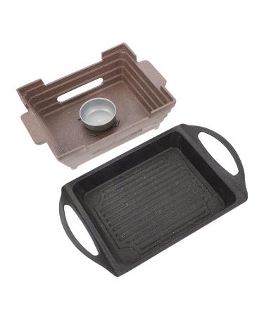 Yalych Aluminium Nonstick Griddle Stove Top Square Grill Pan Grill Plate for Induction Stove Top Cast Iron Skillet Griddle Pan with Double Sided Griddle for Indoor Outdoor Frying pan Assorted