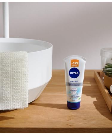 Nivea 3in1 Care & Protect Hand Cream - Intensive Jojoba Oil Formula for Normal to Dry Hands | Anti-Bacterial Moisturizer (100 ml) - Shop Internationally - Buy Online on GoSupps.com
