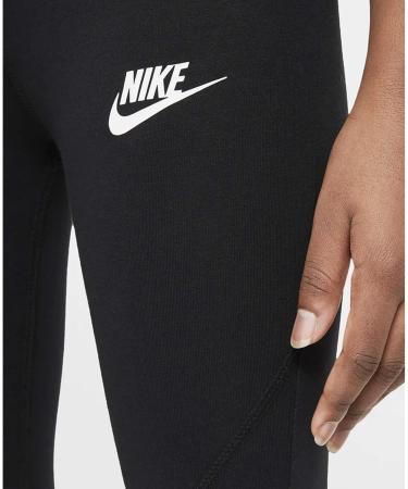 Nike Girls Leggings - NSW Favorites Gx HW Legging Black/White | International Shipping Available - Buy Online on GoSupps.com