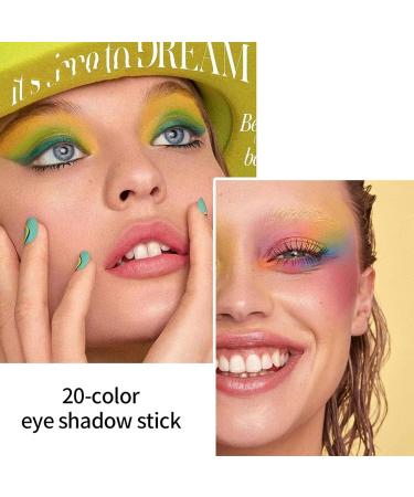 Eyeshadow Stick Shimmer and Matte Eyeshadow Pencil Crayon with Sharpener Cap Brightener Highlighter Makeup Stick Kit Waterproof Shimmer for - Buy Online on GoSupps.com