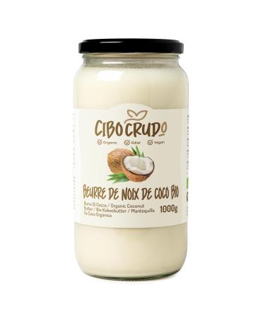 Coconut Cream with Organic Coconut Milk - 1 Liter Organic Coconut Butter Cold Extracted Sugar Free Ideal for Vegan Cooking, C