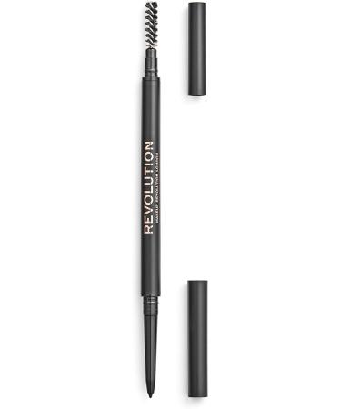 Makeup Revolution Precise Brow Pencil - Double-Ended Ultra-Fine Tool with Spoolie, Dark Brown, 9.00g - Buy Online on GoSupps.com