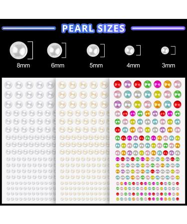 1182 Pcs Rhinestone & Pearl Self Adhesive Stickers Set with Quick Dry Glue - Face, Eye, Hair, Nails Makeup & Craft DIY Decorations - Buy Online on GoSupps.com