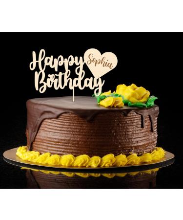 Alsino Personalized Cake Topper - Eco-Friendly Wooden Decor for Weddings Birthdays Baptisms & More - Engraved Heart Design - Buy Online on GoSupps.com
