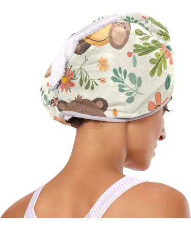 Brown Bear Guitar Hair Towel 2 Pack - Super Absorbent Quick Dry Hair Turbans for Women & Girls - Buy Online on GoSupps.com