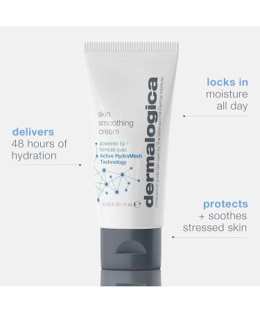 Dermalogica Skin Smoothing Cream 15ml with Vitamin C & Vitamin E - 48 Hours Of Continuous Hydration Antioxidant-rich Formula with Grape Seed Extract Combats Dryness and Dehydration All Skin Types - Buy Online on GoSupps.com