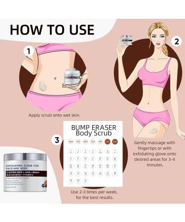 KP Bump Eraser Body Scrub | Exfoliating Face Scrub for Men & Women | AHA BHA Coffee Scrub for Ingrown Hair & Keratosis Pilaris - 4.23OZ - Buy Online on GoSupps.com