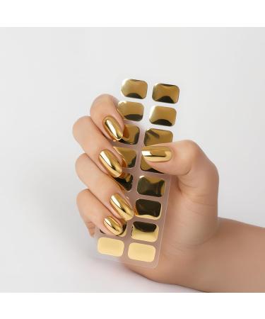  Glam Up Glam'Up Paris Semi-Permanent Gel Stickers Adhesive Gel Polish Professional Quality Long Lasting Up to 3 Weeks Quick and Easy Application 16 Pieces N SP224 Gold - Buy Online on GoSupps.com