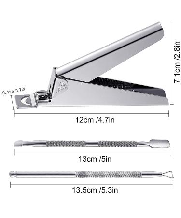 4-Piece Stainless Steel Cuticle Trimmer Nail Nipper Set - Nail Care Kit for Ingrown Toenails, Acrylic Nails, and False Nails - Silver - Buy Online on GoSupps.com