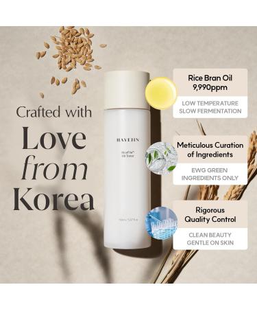HAYEJIN RiceFila Face Oil & Toner | Hydrating Korean Skincare for Sensitive Skin | Rice Moisturizer & Facial Oil (5.07 Fl. Oz) - Shop Now - Buy Online on GoSupps.com