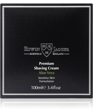 Edwin Jagger SCAV Aloe Vera Premium Shaving Cream 100ml Tub - 99.9% Natural - Pack of 1 - Buy Online on GoSupps.com