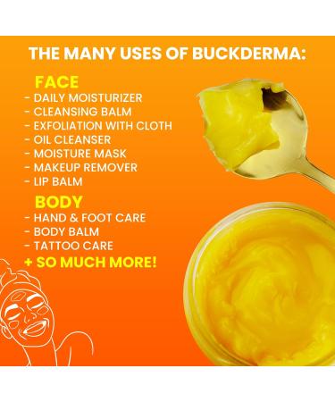 Beesaluxe Buckderma - 100% Natural All-In-One Seabuckthorn Balm - Facial Moisturizer Oil Cleanser Overnight Mask Makeup Remover Lip Balm Hand Cream Foot Butter and More - Buy Online on GoSupps.com