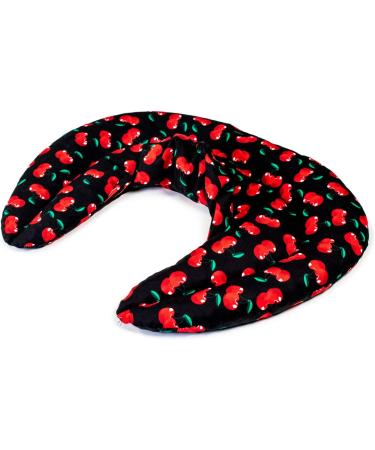 Neck Pillow with Stand-Up Collar | Cherry-Black Linseed Heat Pad - Comfort & Support for Travel - Buy Online on GoSupps.com