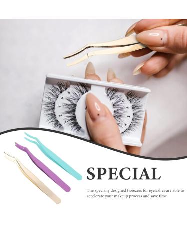 Solustre 3-in-1 Eyelash Case & Tweezers Set | False Eyelash Remover & Applicator | Stainless Steel Eyelash Extension Tools for Perfect Eyebrows - Buy Online on GoSupps.com