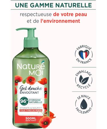  Natur moi Natur Moi - Enchanting Shower Gel - Hydrates and Nourishes - All Skin Types - Organic Poppies from Limousin - 96% Natural Origin - 500 ml - Made in France - Buy Online on GoSupps.com