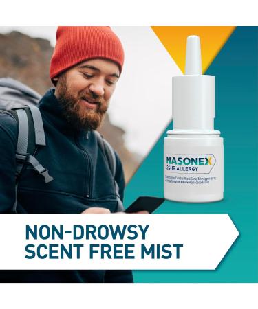 Nasonex 24HR Allergy Nasal Spray Non-Drowsy Scent-Free Mist Allergy Symptoms + Nasal Congestion Full Prescription Strength 120 Sprays (3 Pack) - Buy Online on GoSupps.com
