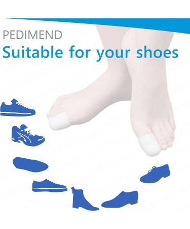 PEDIMEND Soft Silicone Gel Big Toe Cap Protector - Straightener - Prevent Corn - Blisters - Friction Injury - Toe Nail Protector - Ingrown Toe Nails Unisex - Foot Care 5Pair - 10PCs - Buy Online on GoSupps.com
