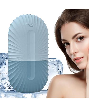Buy Ice Face Scooter - Reusable Cooling Silicone Ice Cube Roller for Facial Massage & Skin Care - Long-Lasting Ice Mold - Shell Pattern Blue - Buy Online on GoSupps.com