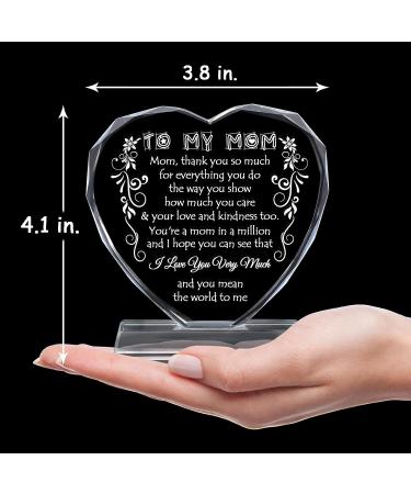 Meaningful YWHL To My Mom Glass Keepsake - Perfect Thank You & Mother's Day Gift - Buy Online on GoSupps.com
