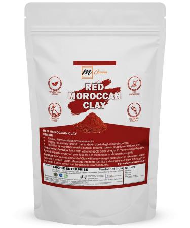 MGanna 100% Natural Moroccan Red Clay Powder | Anti-Aging & Skin Tightening | Hair Masks Peelings Creams & Soap | 0.5 lbs / 227 g - Buy Online on GoSupps.com