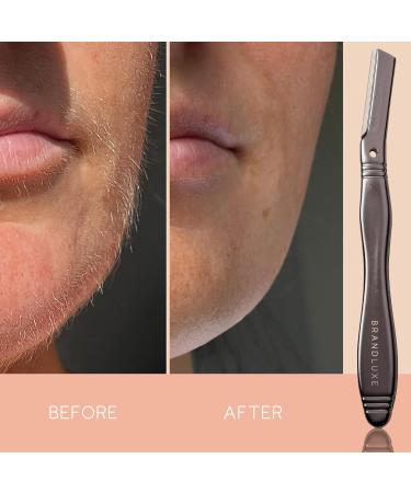 Buy Brandluxe Dermaplaning Tool | Eco-Friendly Face & Eyebrow Hair Removal | Women's Peeling Tool with Carbon Bag - Buy Online on GoSupps.com