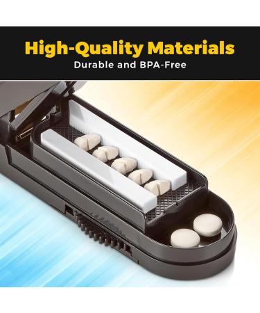 Pill Cutter for Small to Large Pills | Multi-Tablet Splitter with Safety-Blade Guard & Stainless Steel Design | Precision Pill Cutting Tool - Buy Online on GoSupps.com