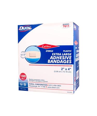Buy Dukal XLG Plastic Adhesive Bandages - Sterile 2 x 4 (Pack of 2400) | International Shipping Available - Buy Online on GoSupps.com