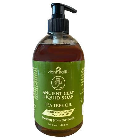 Clay Liquid Soap Tea Tree Zion Health 16 oz Liquid