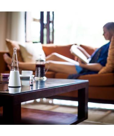 Exquisite Essential Oil Diffuser for Aromatherapy - Organic Aromas White Wood Base Glass Reservoir - Buy Online on GoSupps.com