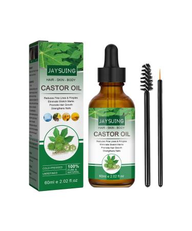 Backlight Castor Oil for Eyebrows, Multifunctional Castor Oil 60 ML - Skin Care Product for Hair Loss Prevention, Stimulates Hair Growth and Nourishes