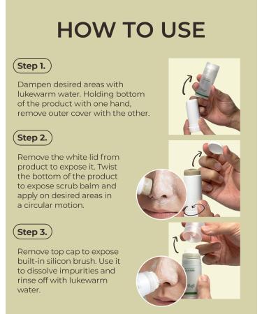 OBgE Blackhead Scrub Balm (0.7oz) - Moisturizing Scrub Stick for Blackhead Removal Pore Minimizing Gentle Exfoliation & Moisturization. Tea Tree Green Tea & Heartleaf. (0.7oz) Pack of 1 - Buy Online on GoSupps.com