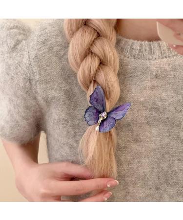 Sweet Hair Clip Stylish Butterfly Hairpin Fashionable Hair Barrette Delicate Hair Jewelry Hair Ornaments Women Girl Butterfly Hairpin 1 x Purple Butterfly - Buy Online on GoSupps.com