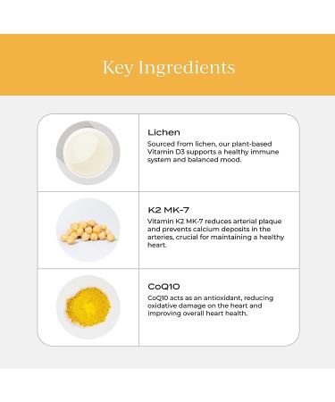 Cymbiotika Vitamin D3 + K2 + CoQ10 Liquid Supplement - Immune, Heart & Bone Health - Tangerine Flavor | Vegan & Keto Friendly - Buy Online on GoSupps.com