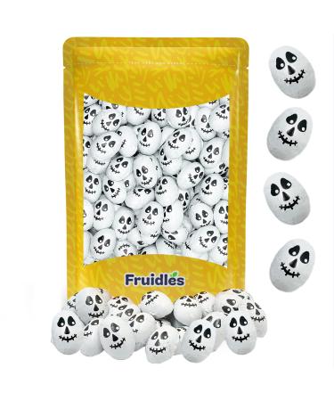 Halloween Milk Chocolate Skulls, Double Crisp, Trick-Or-Treat Party Bag Fillers, Individually Wrapped in Multi-color Skull Design Foils, Kosher Certified (Half-Pound) 8 Ounce (Pack of 1)