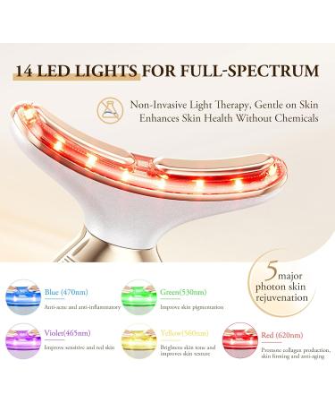 ANLAN 24K Gold Anti-Wrinkle Face Lifting Massage Red and Blue Light Beauty Skin Care Sensitive Skin - Buy Online on GoSupps.com