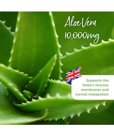 Healthspan Aloe Vera 10 000mg (180 Tablets) | Supports Normal Metabolism | 10 000mg Pure Aloe Vera Gel | Helps to Maintain a Normal Immune System | Added B Vitamins | Vegan - Buy Online on GoSupps.com