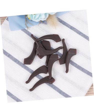 Stobok 5 Pairs Anti-Slip Glasses Holder Pads - Slipproof Sleeves & Bracket Tips for Secure Fit - Brown 3.6x1.6cm - Buy Online on GoSupps.com
