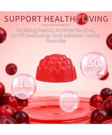 Taeci Cranberry Probiotic Gummies for Women Feminine pH & Flora Support, Yeast Balance & Freshness Aid with Vitamin C for Daily Wellness & Immune Support 60 Gummies - Buy Online on GoSupps.com