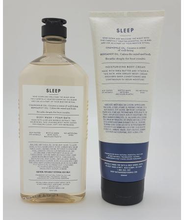 Bath & Body Works Aromatherapy: SLEEP Chamomile + Bergamot Body Wash & Foam Bath + Body Cream Bundle - 2 pc Full Size - Buy Online on GoSupps.com