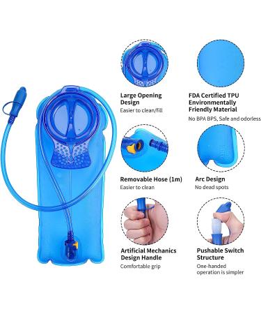 BQA Hydration Water Bladder Reservoir 2L for Outdoor Activities - Blue - Buy Online on GoSupps.com
