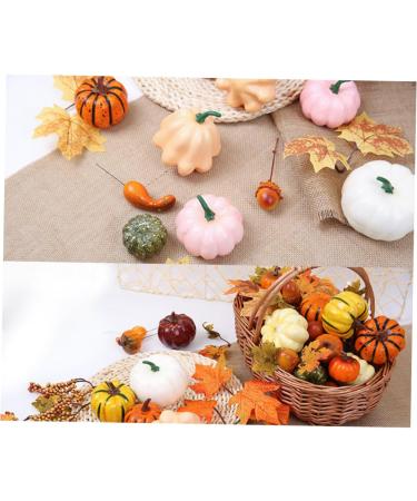 IMIKEYA 6pcs Halloween Pumpkin Crafts Halloween Foam Pumpkins White Pumpkins Orange Decor Simulation Artificial Pumpkin Painted Pumpkins Fake Pumpkins Diy Shape Mini Decorations - Buy Online on GoSupps.com
