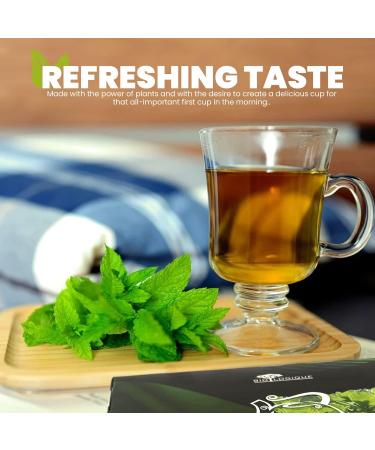 Premium Mint Tea Bags | 40 Herbal Detox Infusion | | Caffeine-Free | Exquisite Classic Taste & Aroma | High in Antioxidants | Perfect for Gifting | 60 g - Buy Online on GoSupps.com