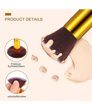 2 Pack Self Tanner Kabuki Brushes for Easy Face Application - Sunless Tanning Brush for Men and Women - Flat Head Design - Buy Online on GoSupps.com