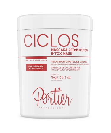 Portier Ciclos B-Tox Hair Mask for Dry Damaged Hair with Reconstructive Capillary Sealing  Deep Conditioning Color Treated Support  Anti-Frizz Volume Control  35.2 fl. oz. / 1kg - Buy Online on GoSupps.com